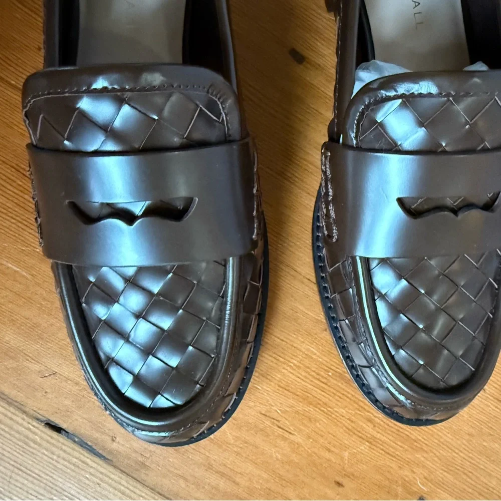 Loeffler Randell Brown leather loafers 8 - Picture 3 of 7